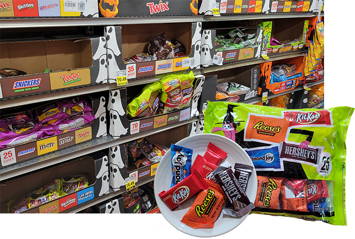 アメリカで売られるハロウィンのお菓子、Trick or  treat